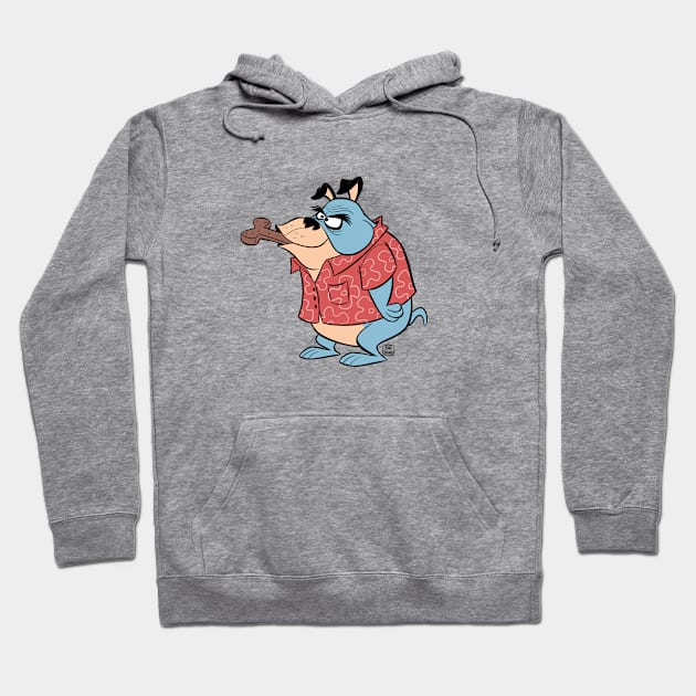 FUNNY BULLDOG CARTOON Hoodie by markscartoonart62